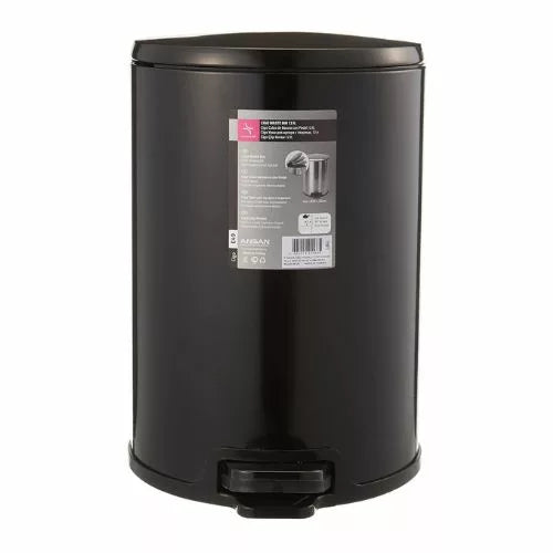 Primanova trash can 12 Liters black front view