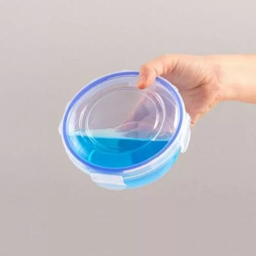 Round Plastic Food Containers with silicone