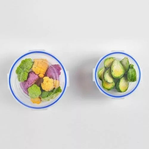 Round Plastic Food Containers with silicone