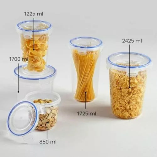 Round Plastic Food Containers with silicone