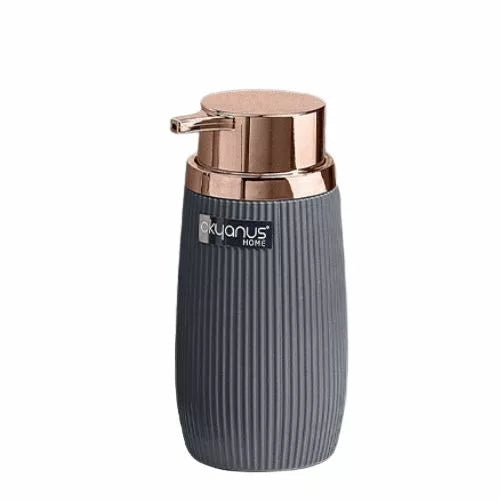 Round Soap Dispenser Plastic Bronze 300ml