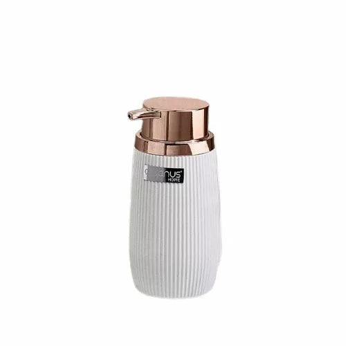 Round Soap Dispenser Plastic Bronze 300ml
