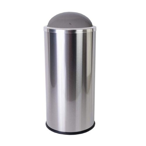 Swing Lid Trash Can Stainless Steel-30 Liters