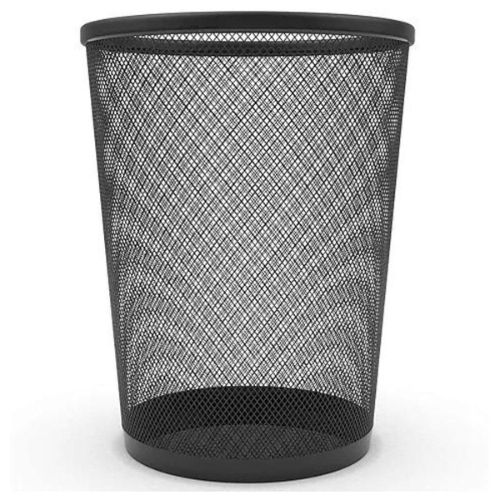 trash can 6 liter black front view