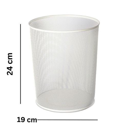 Turkish Mesh Rounded Trash Can Steel,7 Liter