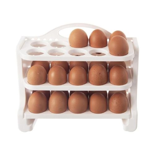Egg Organizer Rack, Plastic-30 Eggs