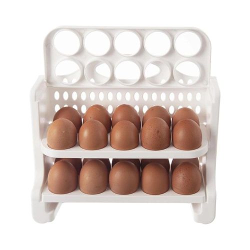 Egg Organizer Rack, Plastic-30 Eggs
