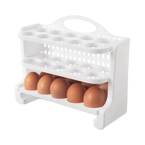 Egg Organizer Rack, Plastic-30 Eggs