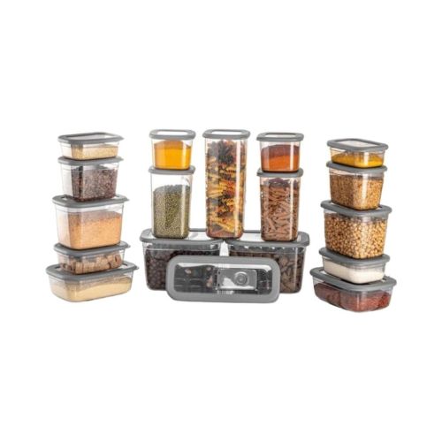 18 Pieces Food Storage Container Set + Ice Mold with Silicone Lid