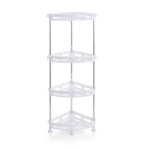 Primanova corner shelf Stainless steel  front view