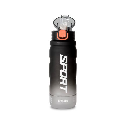water bottle 1 Liter black front view