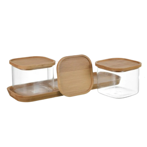 Set of 3 Plastic Canisters -3* 500 ml