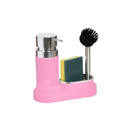 Soap dispenser with Cleaning Brush and Sponge Holder
