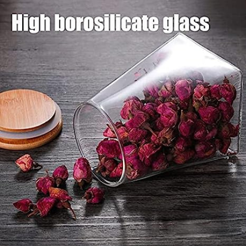 Glass Jar with a Wooden Lid to Preserve