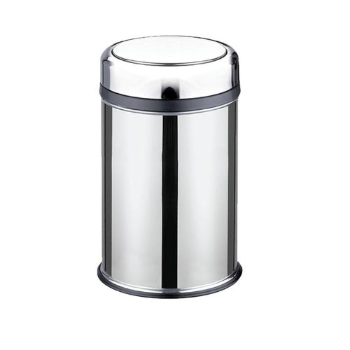 Silver Swing Wastebasket Bin  Stainless Steel