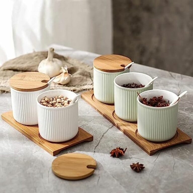 White Plastic Storage Jars-300 ml