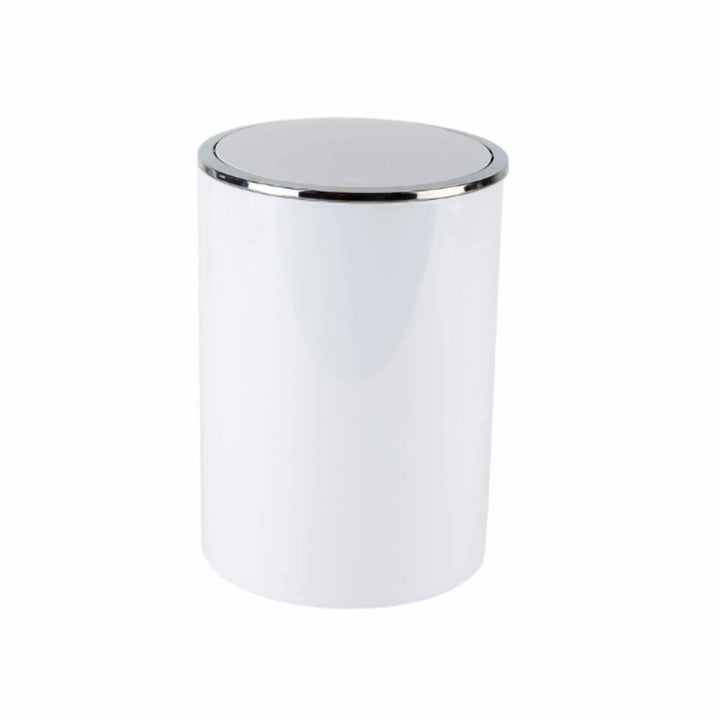 6 L Acrylic Swing Lid Bathroom Bin with Rigid Rim, Several Finishes