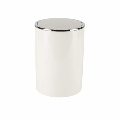 6 L Acrylic Swing Lid Bathroom Bin with Rigid Rim, Several Finishes