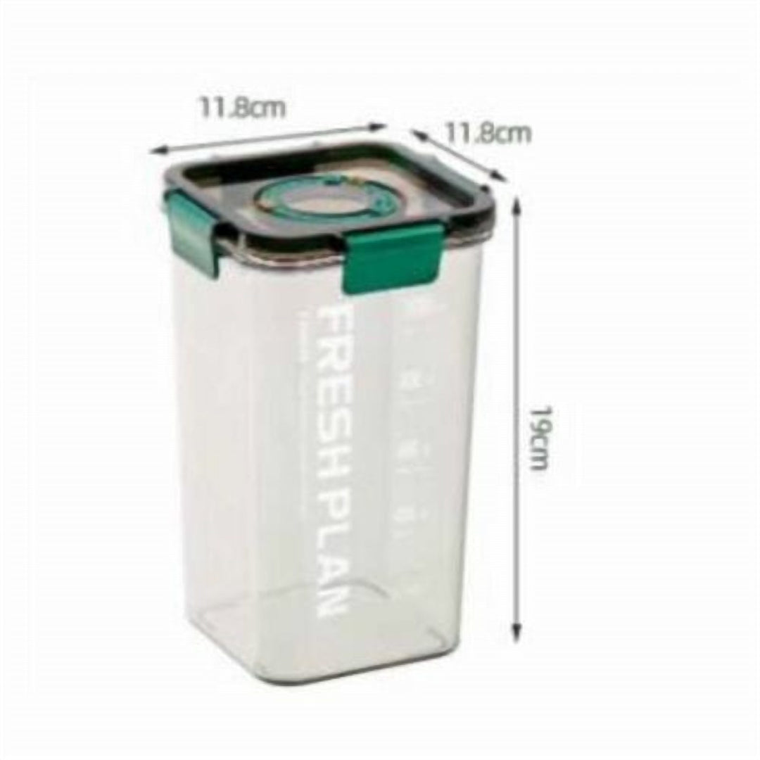 Set of 2 Acrylic Food Storage Jars with Airtight Bamboo Lids