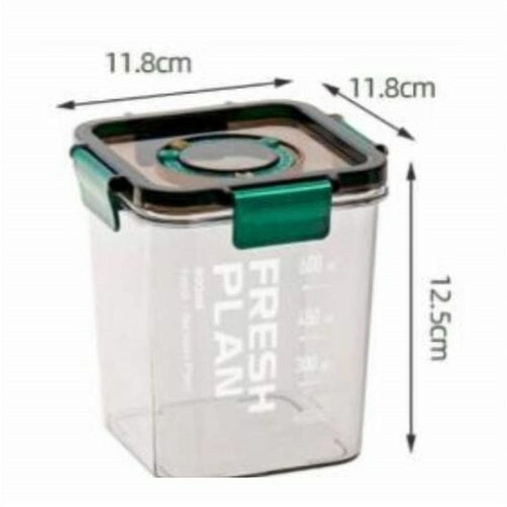 Set of 2 Acrylic Food Storage Jars with Airtight Bamboo Lids