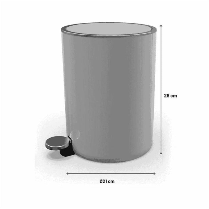 5 L Soft Close Pedal Bin for Bathroom with Lift Out Inner Liner
