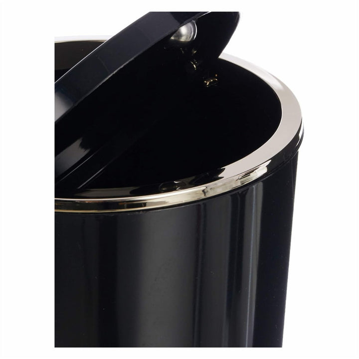 Acrylic Swing Lid Bin 25.5 × 18.5 cm with Metal Rim, 6 L