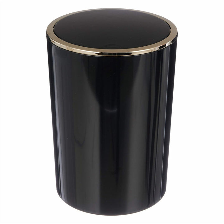 Acrylic Swing Lid Bin 25.5 × 18.5 cm with Metal Rim, 6 L