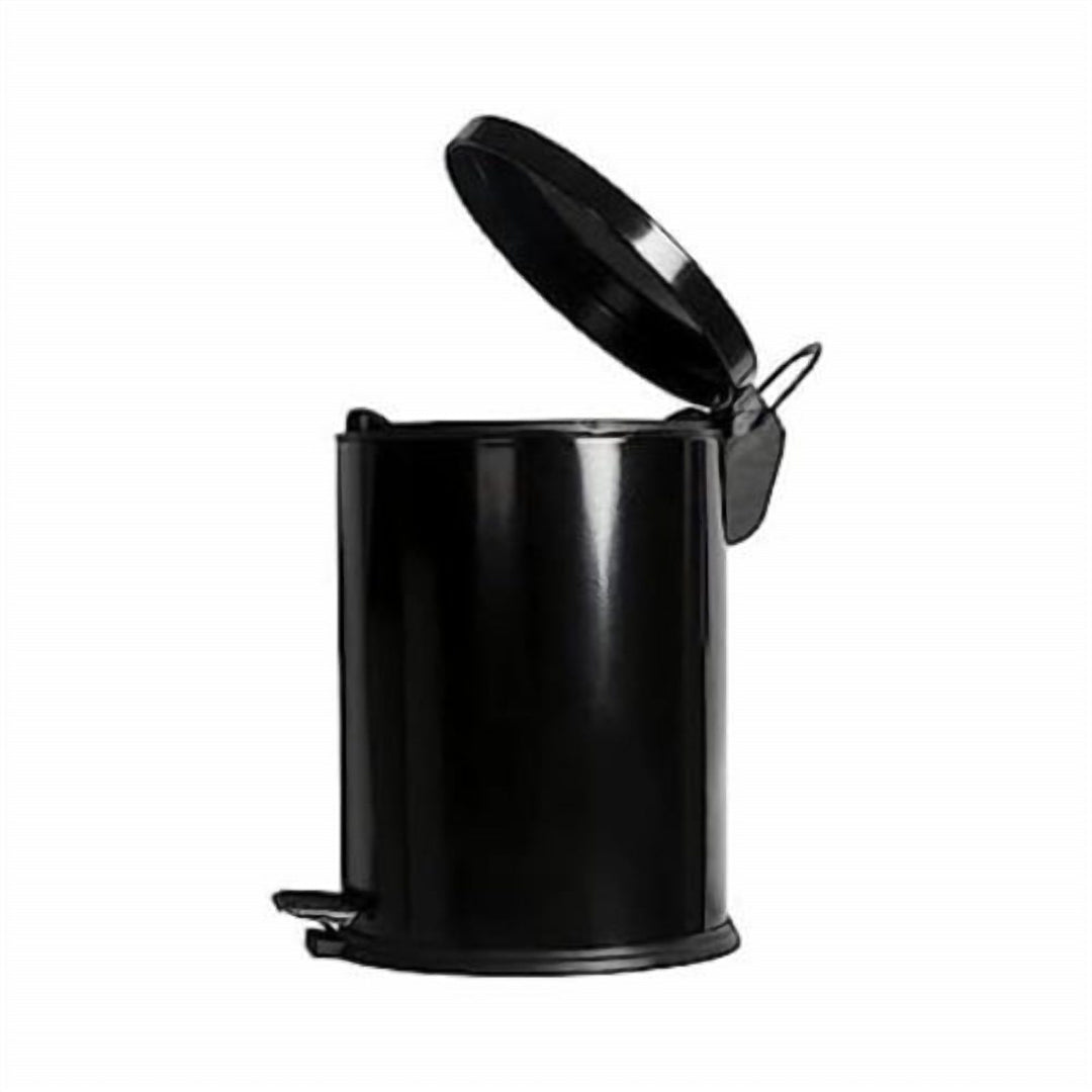 Black Steel Pedal Bin with Removable Inner Plastic Bucket