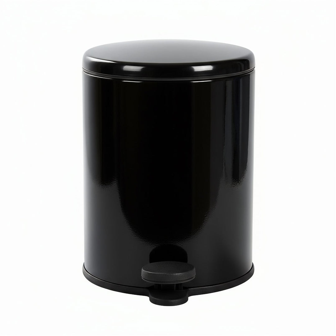 28x20cm, 6 Liter Steel Waste Bin, Soft Close Lid, Removable Inner Basket
