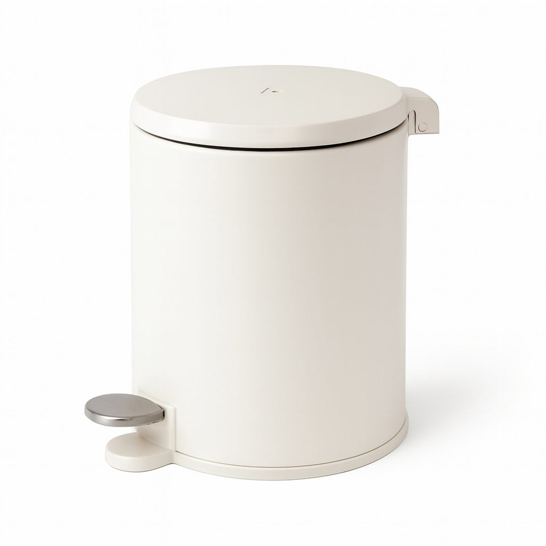 28x20cm, 6 Liter Steel Waste Bin, Soft Close Lid, Removable Inner Basket