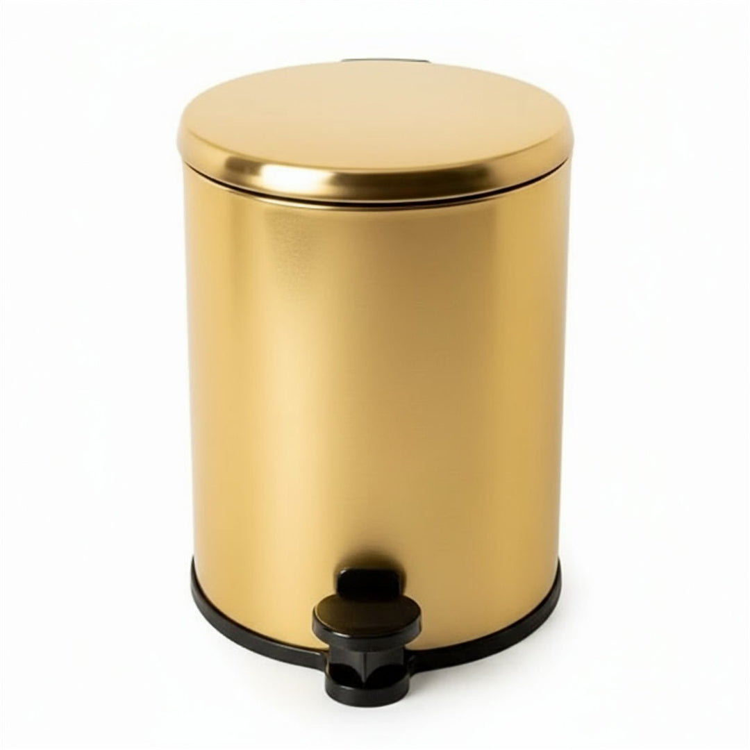 28x20cm, 6 Liter Steel Waste Bin, Soft Close Lid, Removable Inner Basket