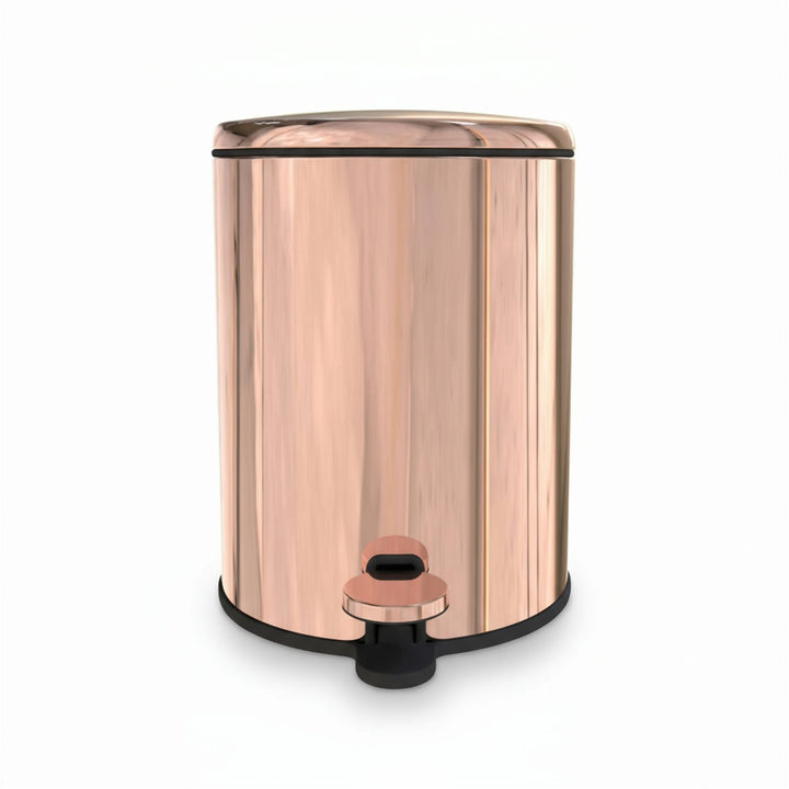 28x20cm, 6 Liter Steel Waste Bin, Soft Close Lid, Removable Inner Basket