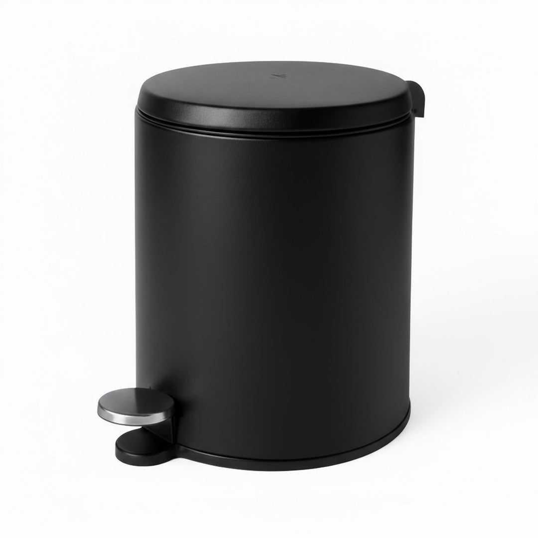 28x20cm, 6 Liter Steel Waste Bin, Soft Close Lid, Removable Inner Basket