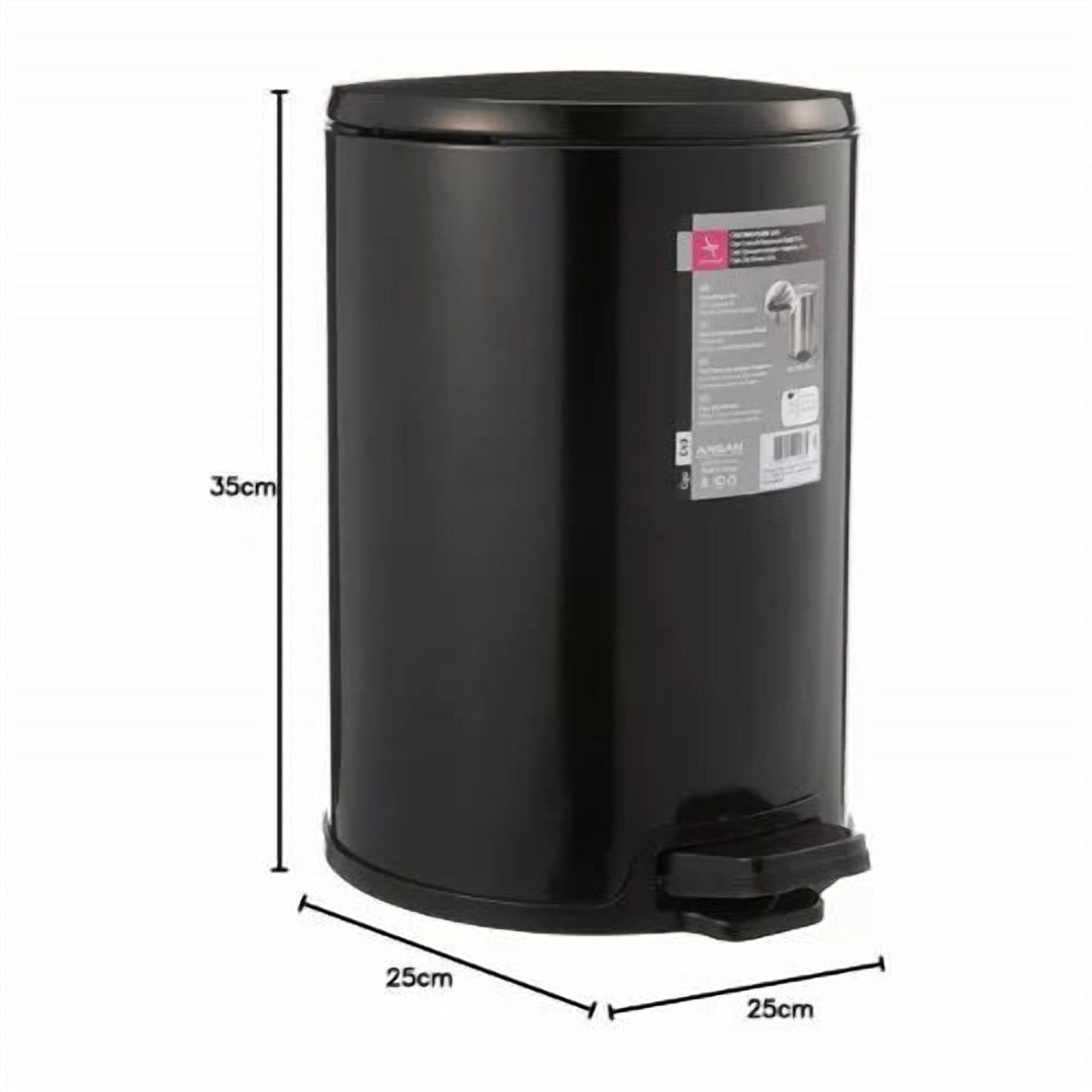 12 L Stainless Steel Pedal Bin with Odour Sealing Lid, Damper Close