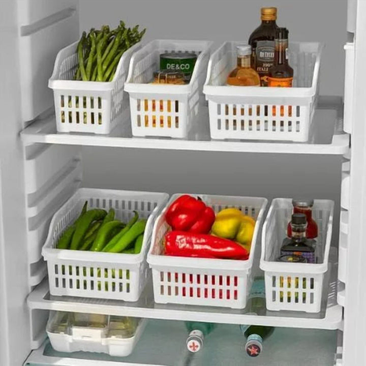 Fridge Organizer Storage Box 30 x 12.8 x 14 cm, BPA-Free White