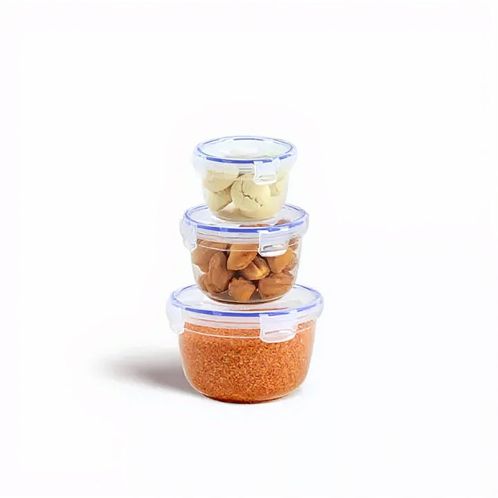 Food Storage Container Set of 3: 625 ml, 1200 ml and 2100 ml