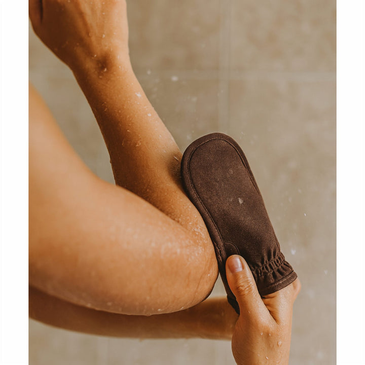 Exfoliating Bath Mitt 24 x 13 cm, Reusable Body Scrub Glove