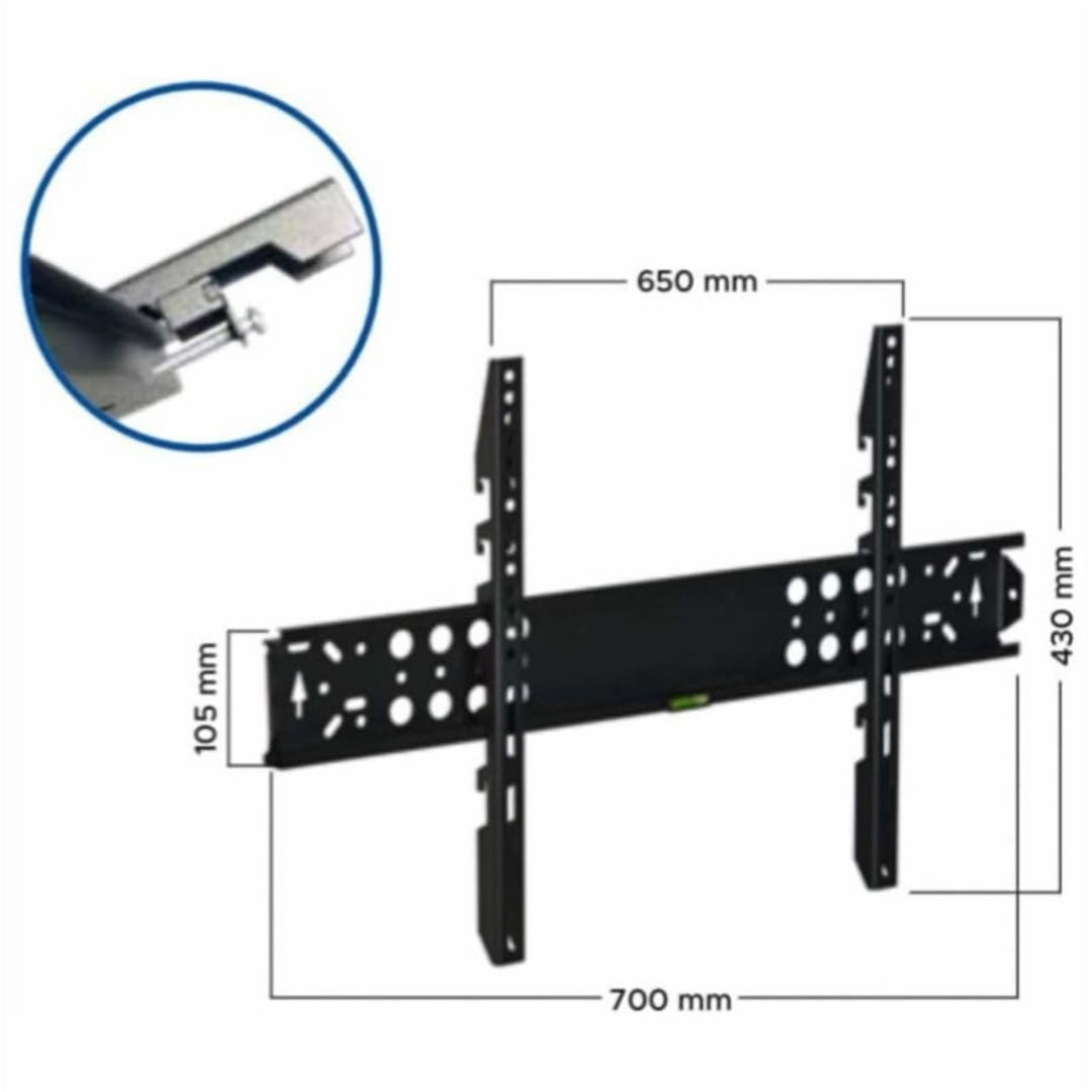 Fixed TV Wall Mount for 42-65 Inch Screens, 80 kg Metal Arm