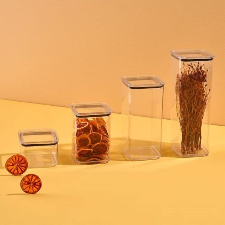 Acrylic Spice and Sugar Jar with Airtight Silicone Seal Lid