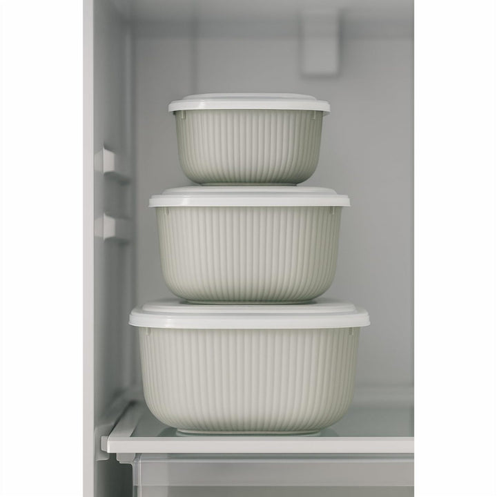 Square Food Container Set of 3, Dishwasher Safe, 600 ml to 1.8 L