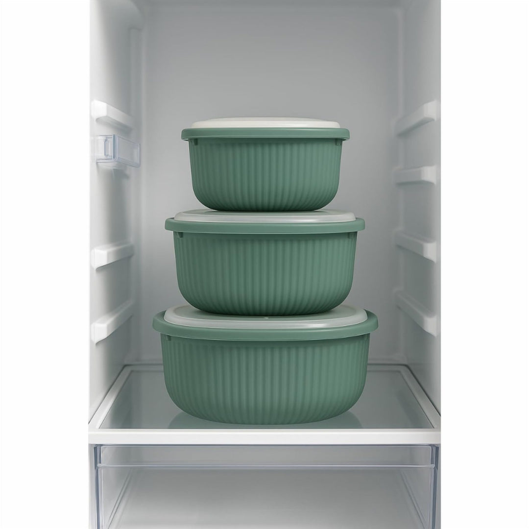 Square Food Container Set of 3, Dishwasher Safe, 600 ml to 1.8 L