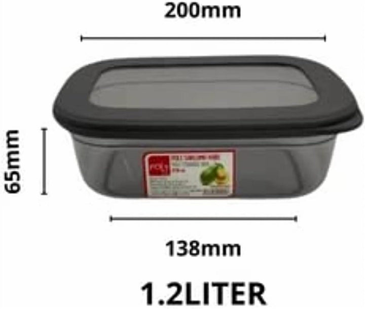 3 Piece Reusable Food Storage Box Set 400 ml 670 ml and 1.2 L