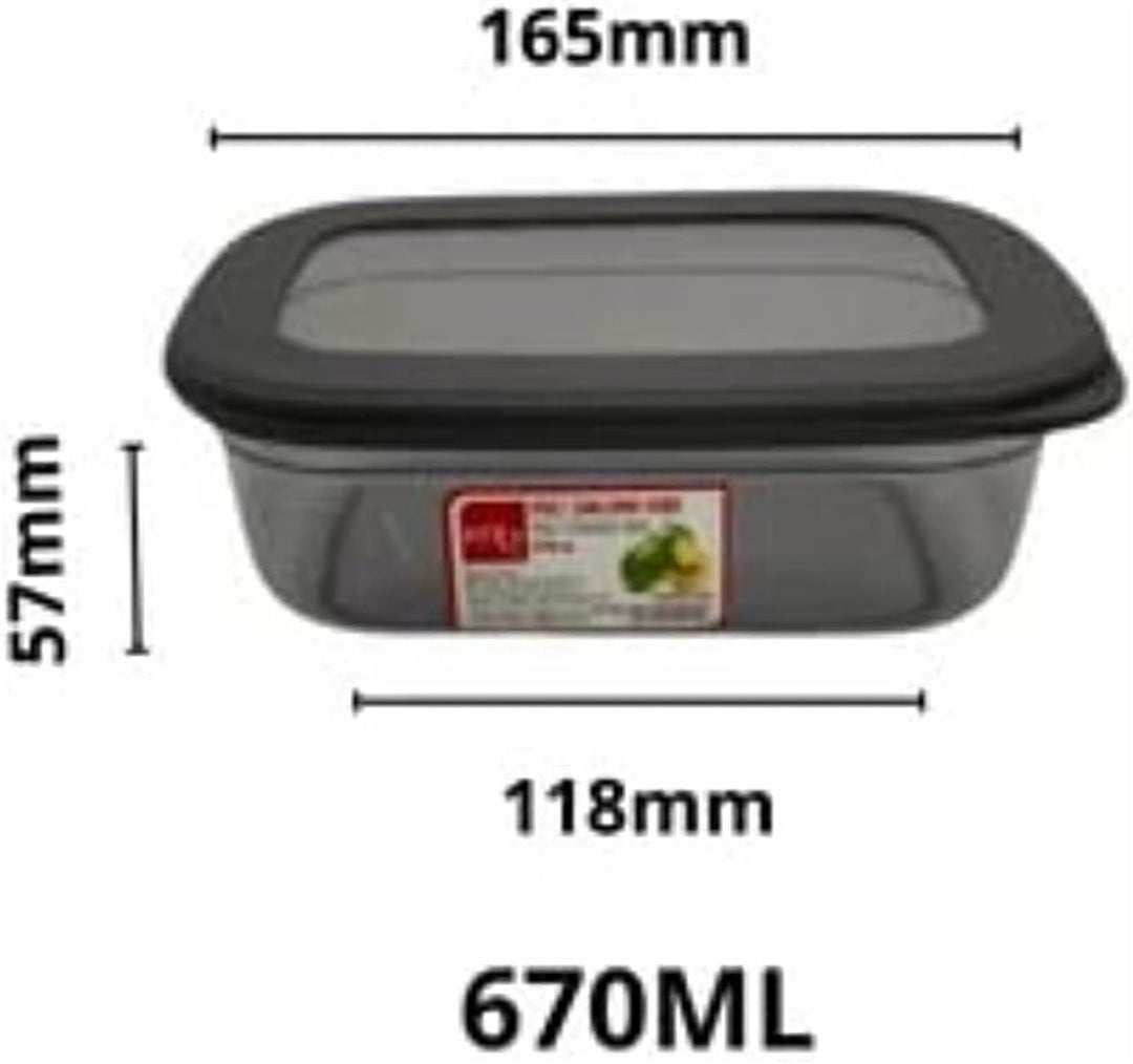 3 Piece Reusable Food Storage Box Set 400 ml 670 ml and 1.2 L