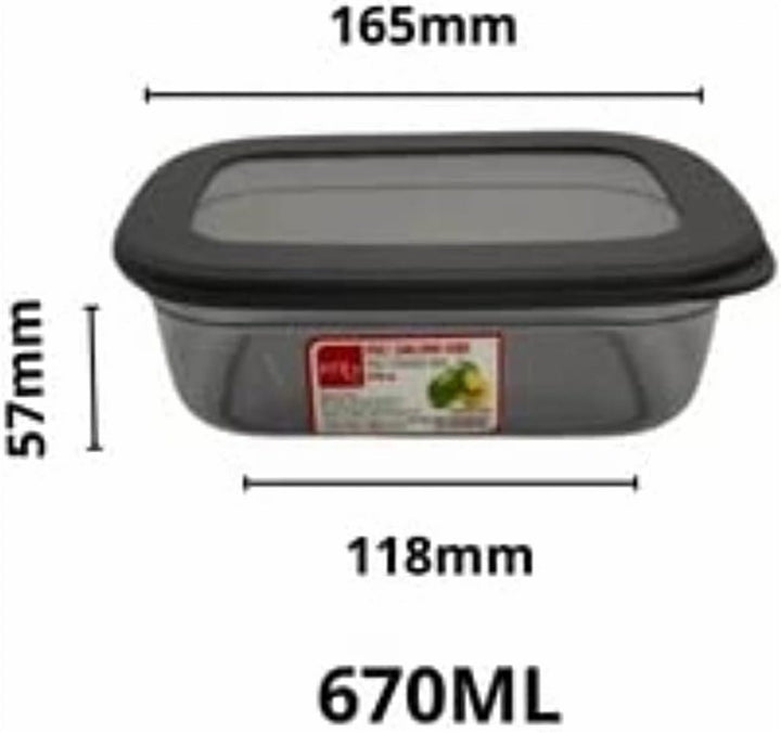 3 Piece Reusable Food Storage Box Set 400 ml 670 ml and 1.2 L