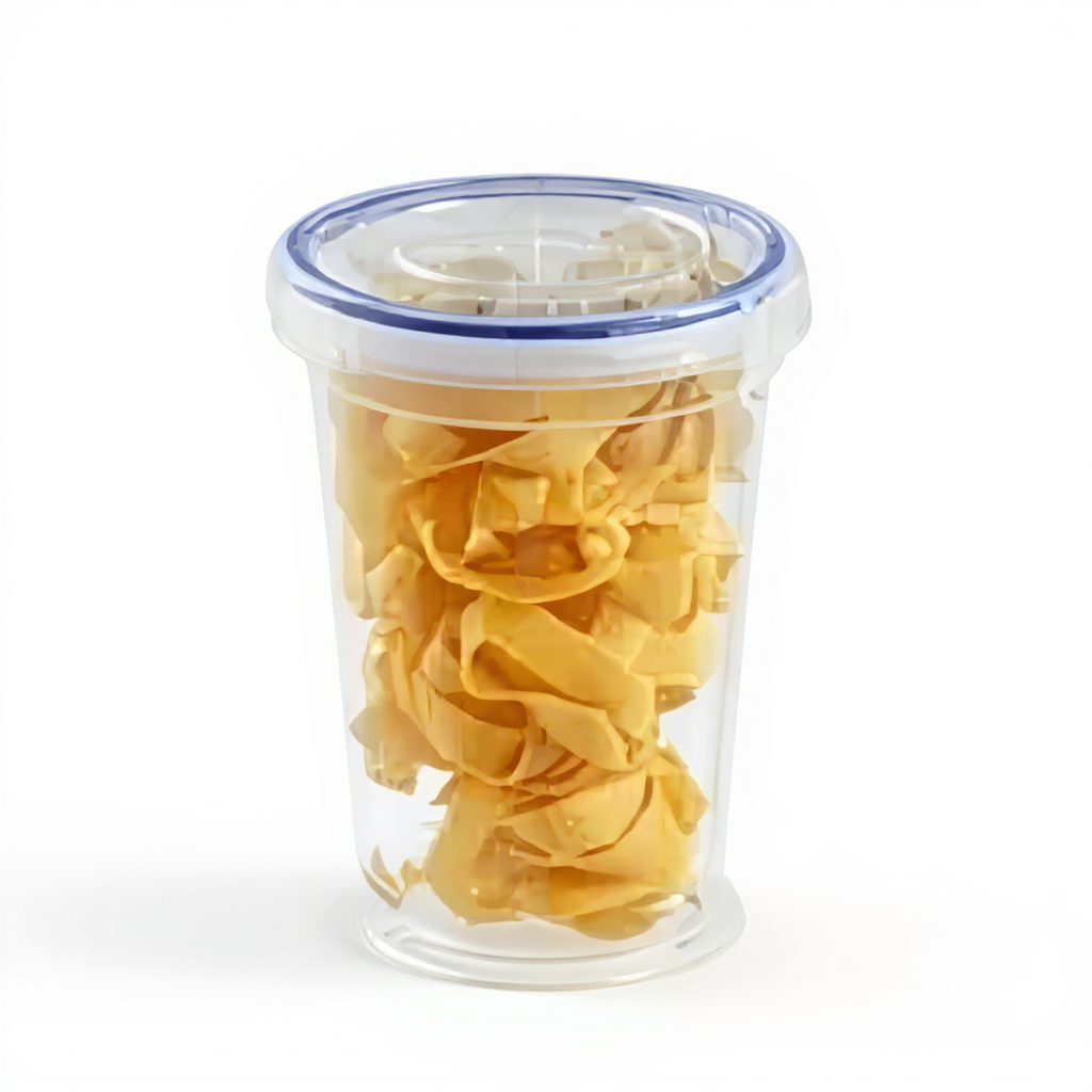Round Plastic Food Containers with silicone