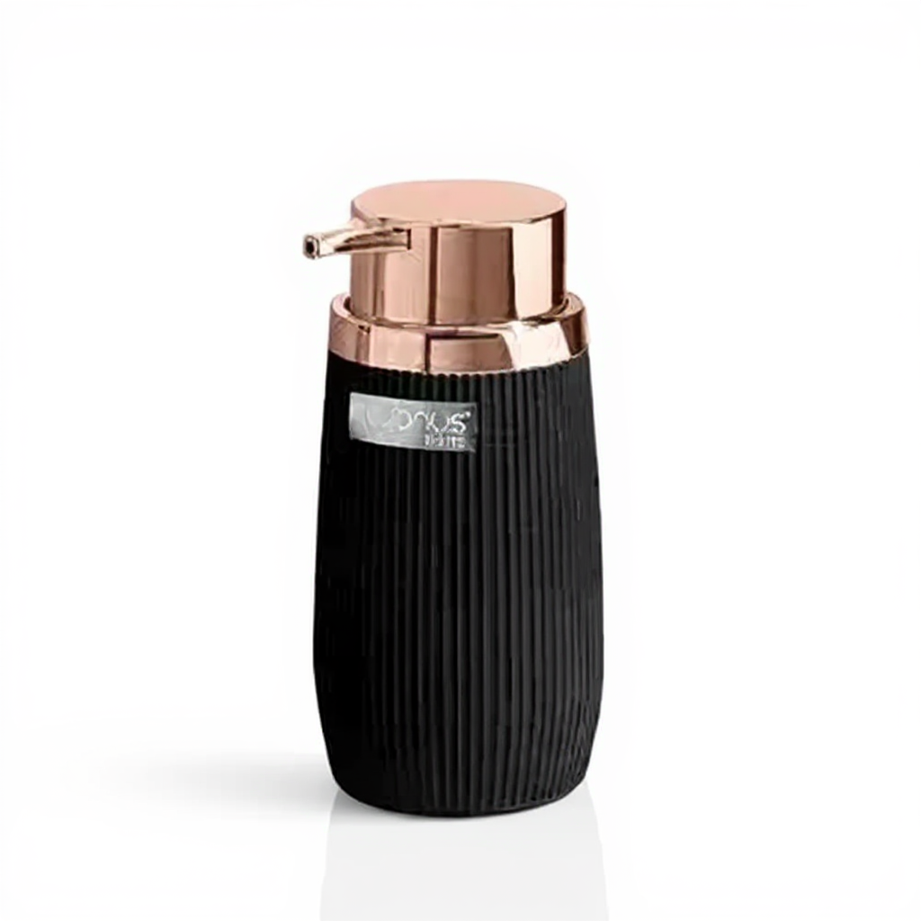 Round Soap Dispenser Plastic Bronze 300ml