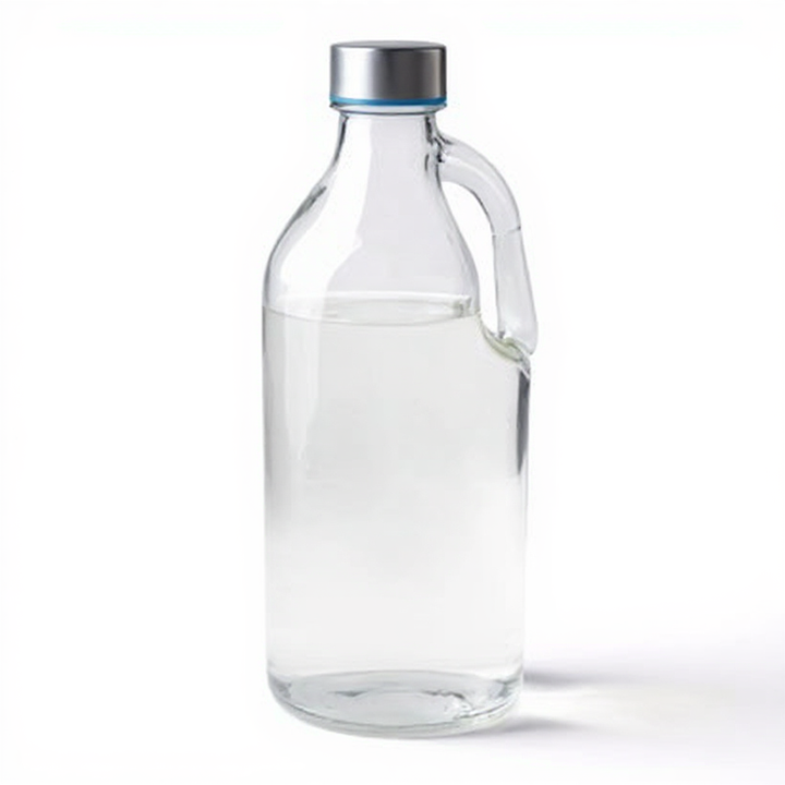 Glass water bottle with handle