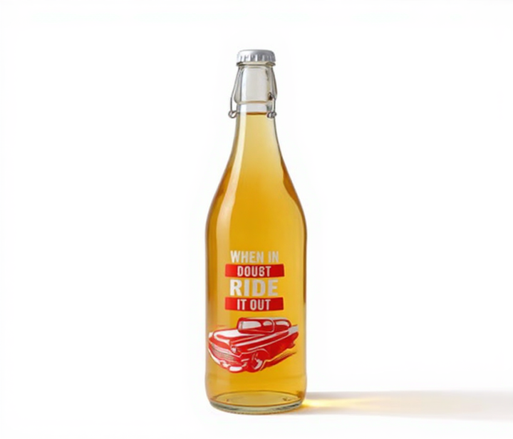 Airtight opaque glass water bottle,1 LITER