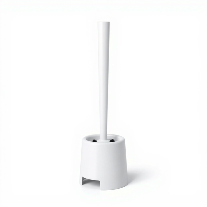 Toilet brush with holder, white