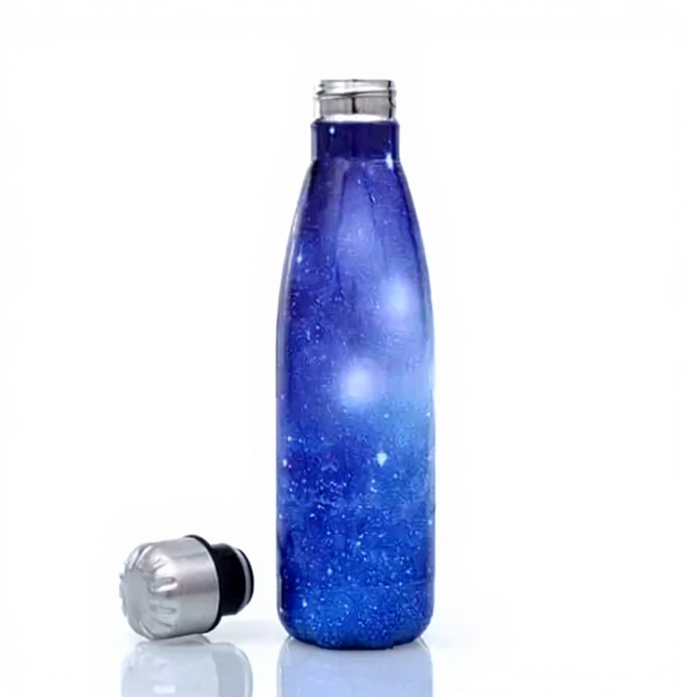 water bottle 500ml blue-galaxy front view
